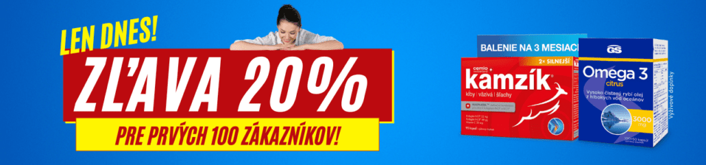 Zľava 20 % pre prvých 100 zákazníkov - LP banner