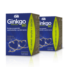 GS Ginkgo 60 PREMIUM, 2× 90 tabliet, darčekové balenie 2022