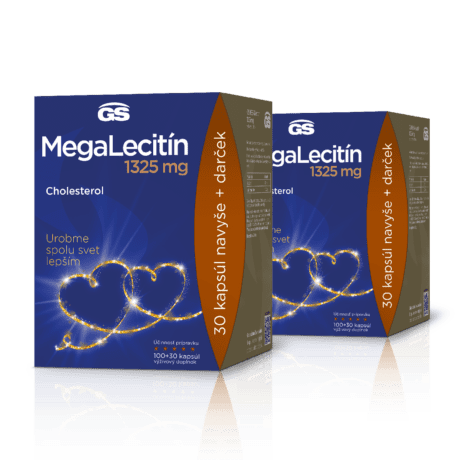 GS Megalecitín 1325, 2× 130 kapsúl, darčekové balenie 2022