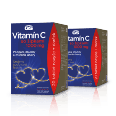 GS Vitamín C 1000 so šípkami, 2× 120 tabliet, darčekové balenie 2022