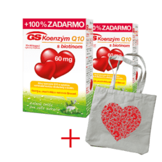 GS Koenzým Q10, 60mg, 2 x 60 kapsúl + darček taška