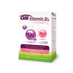 GS Vitamín D3 + Vitamín K2, 30 tabliet