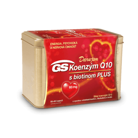 GS Koenzým Q10 60mg Plus, 60 + 60 kapsúl (120 ks) - darček 2019