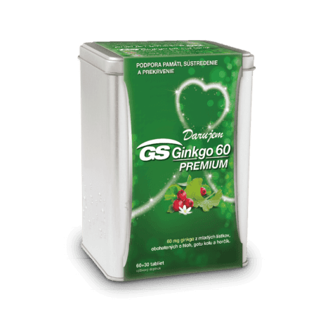 GS Ginkgo 60 PREMIUM, 60 + 30 tabliet ( 90 ks ) - darček 2019