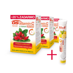 GS Vitamín C 1000 so šípkami, 3 x 120 tabliet