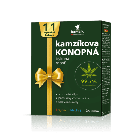 Cemio Kamzíkova konopná bylinná masť hrejivá + chladivá, 2× 200 ml