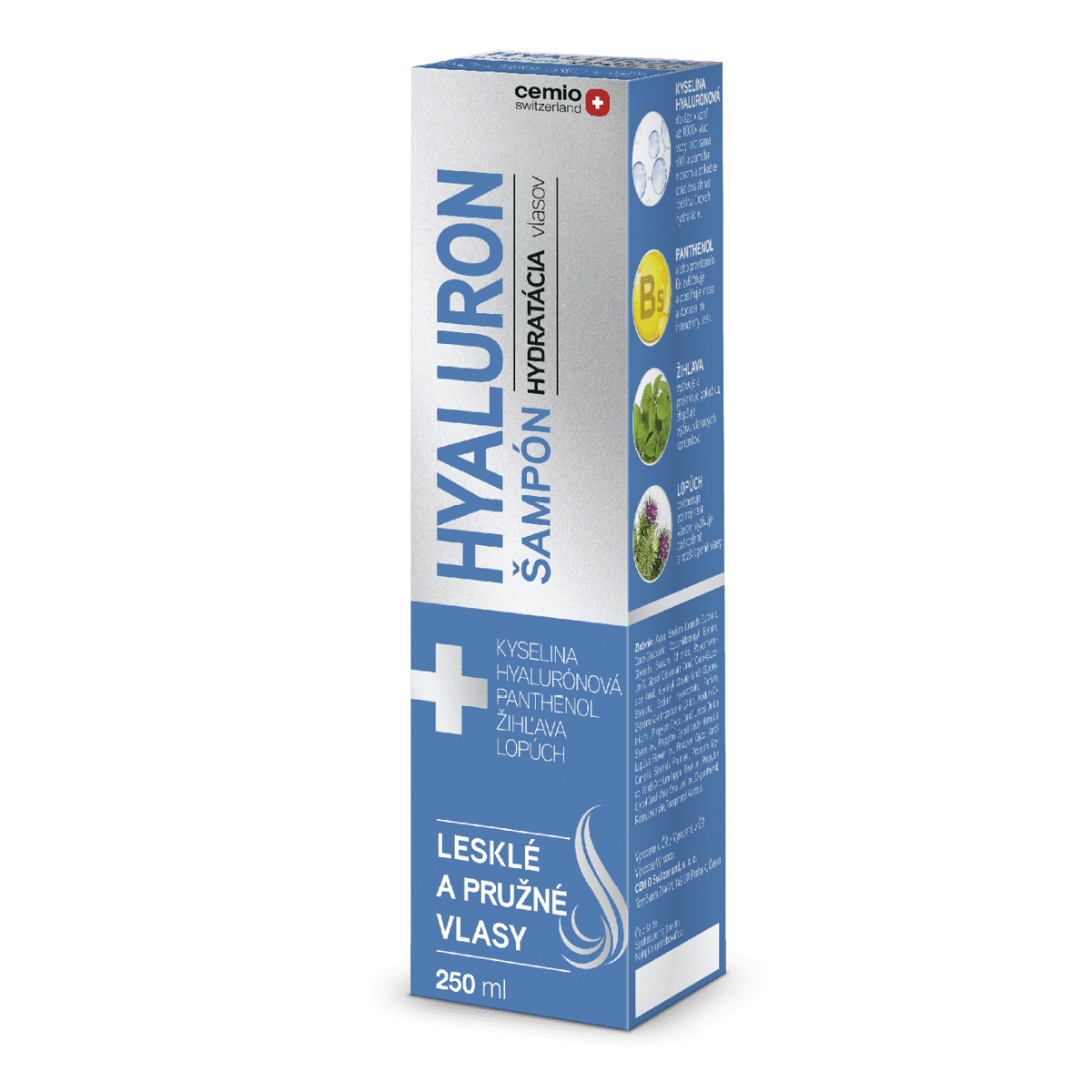 Cemio HYALURON šampón pre hydratáciu vlasov, 250 ml