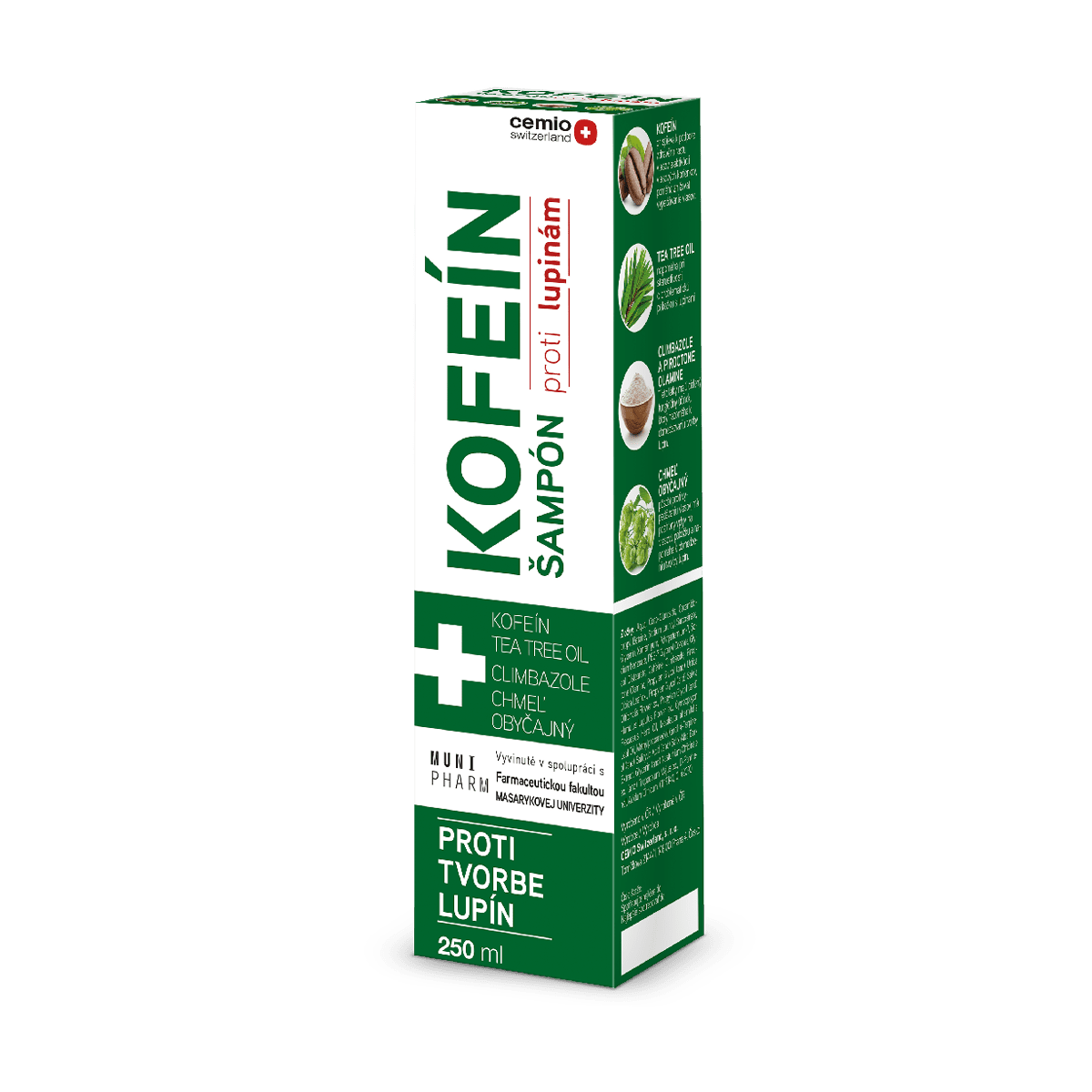 Cemio KOFEÍN šampón proti lupinám, 250 ml