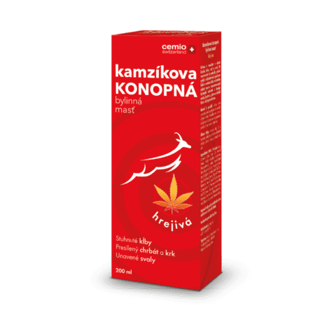 Cemio Kamzíkova konopná bylinná masť hrejivá, 200 ml