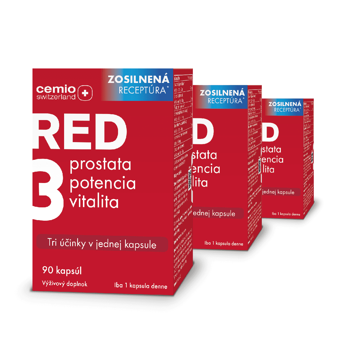 Cemio RED3®, 3× 90 kapsúl, zosilnená receptúra