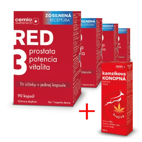 Cemio RED3®, 4× 90 kapsúl, zosilnená receptúra 2024