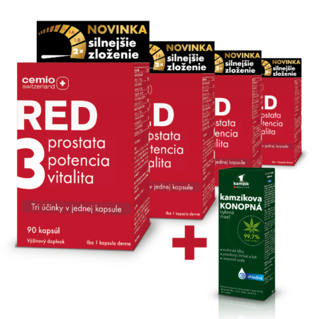 Cemio RED3® silnejšie zloženie, 360 kapsúl + darček
