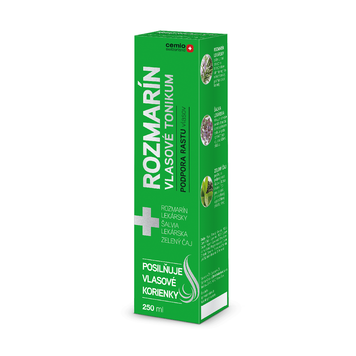 Cemio ROZMARÍN vlasové tonikum na podporu rastu vlasov, 250 ml