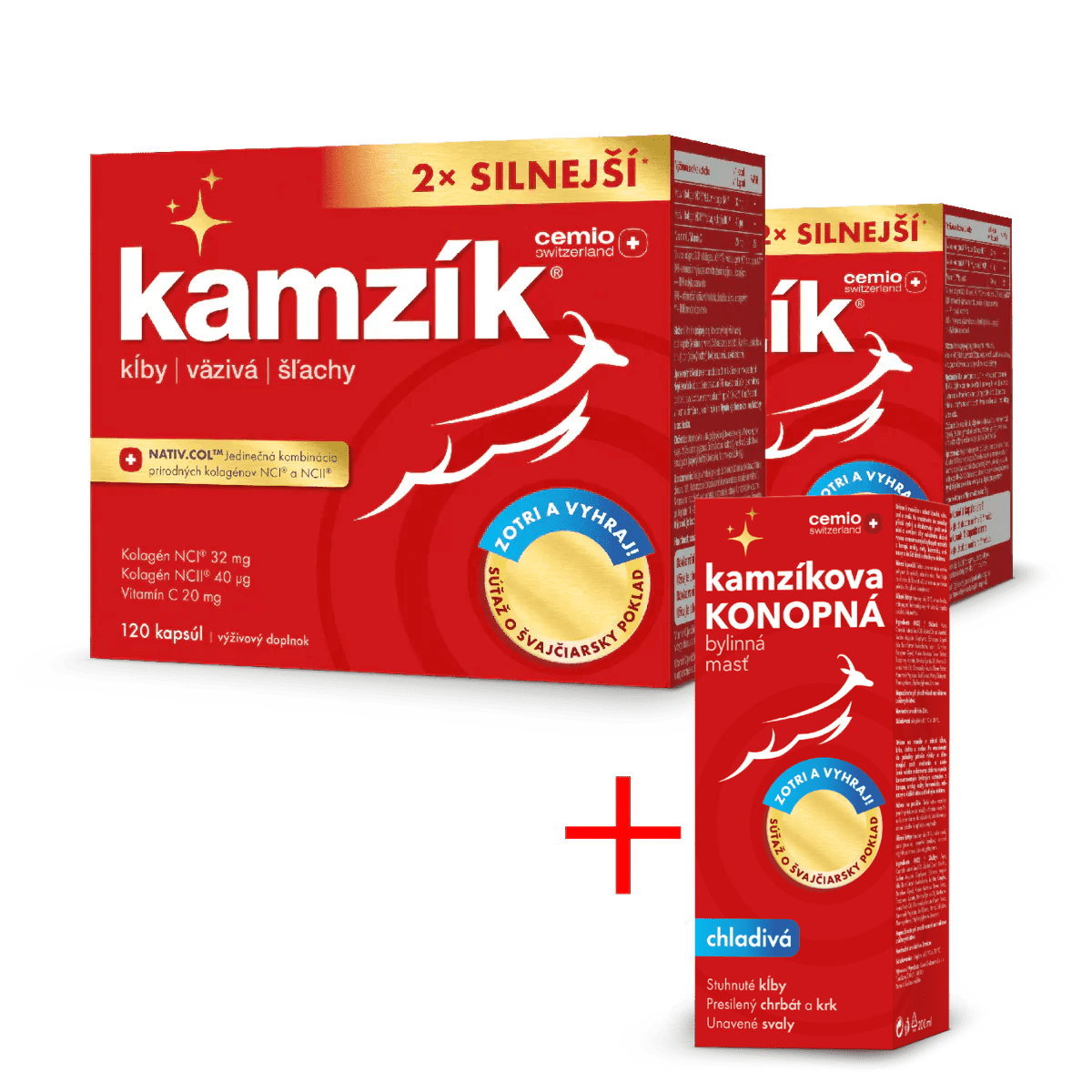 Cemio Kamzík® silnejší, 2× 120 kapsúl, súťažné balenie 2025