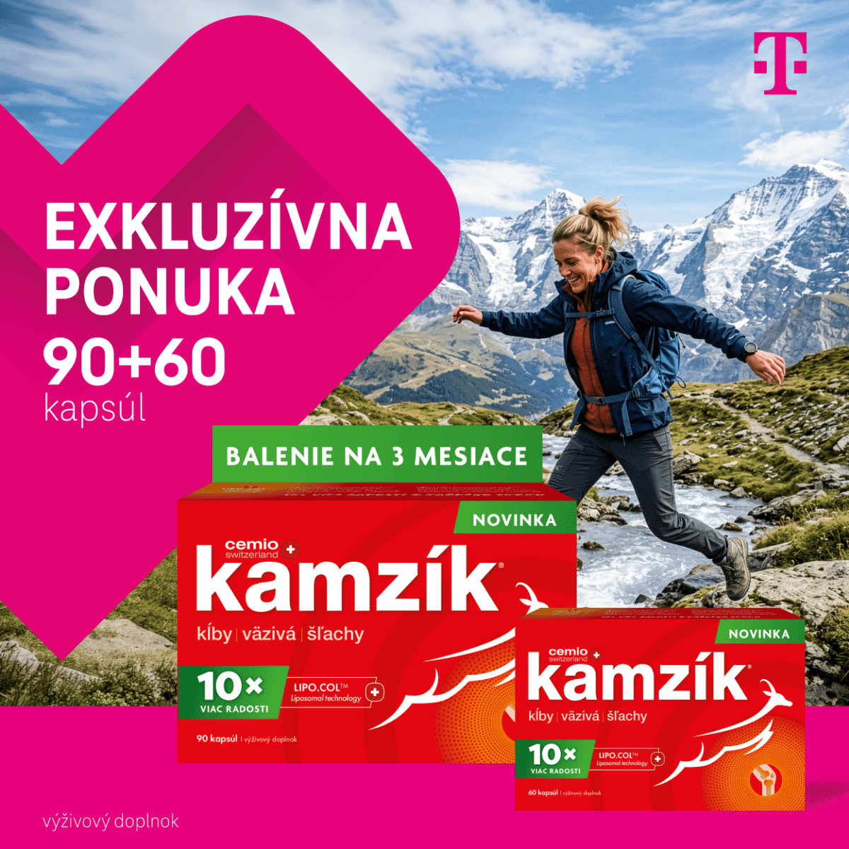 Cemio Kamzík® NOVINKA, 90 + 60 kapsúl ZADARMO – Limitovaná edícia Magenta Moments