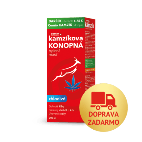 Cemio Kamzíkova konopná bylinná masť chladivá, 200 ml, darčekové balenie 2026