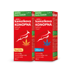 Cemio Kamzíkova konopná bylinná masť chladivá + hrejivá, 2× 200 ml, darčekové balenie 2026