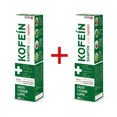 Cemio KOFEÍN šampón proti lupinám, 1 + 1 ZADARMO, 2× 250 ml