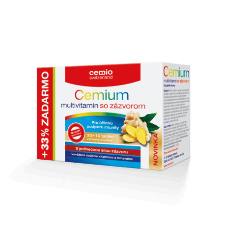 Cemio Cemium multivitamín so zázvorom, 30 + 10 tabliet