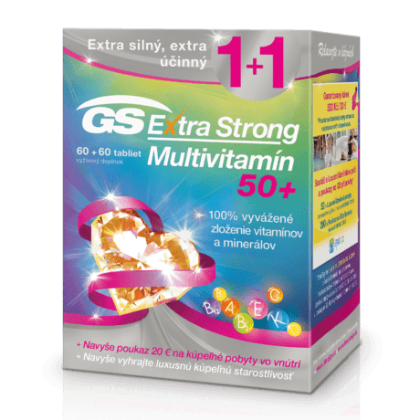 GS Extra Strong Multivitamín 50+, 60+60 tabliet (120 ks) darček 2018