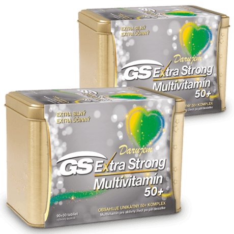 GS Extra Strong Multivitamín 50+, 2 x 120 tabliet (240 ks) - darček 2019