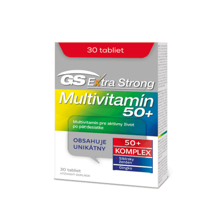 GS Extra Strong Multivitamín 50+, 30 tabliet