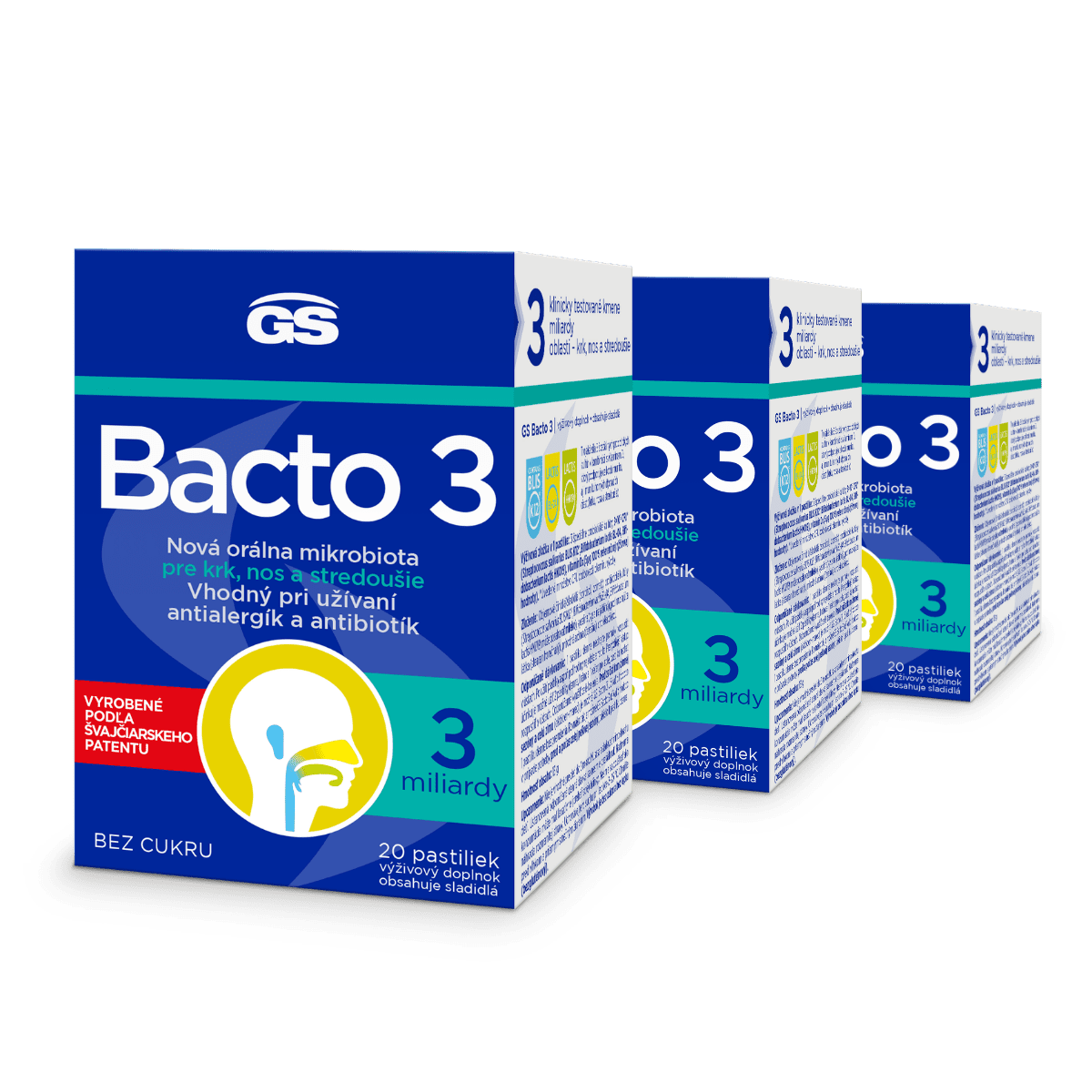 GS Bacto 3, 3× 20 pastiliek