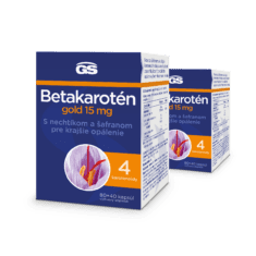 GS Betakarotén Gold 15 mg, 2× 120 kapsúl