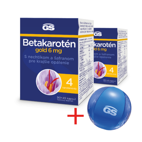 GS Betakarotén Gold 6 mg, 2× 135 kapsúl