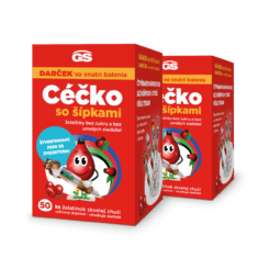 GS Céčko želatínky bez cukru so šípkami, 2× 50 ks, darčekové balenie 2026
