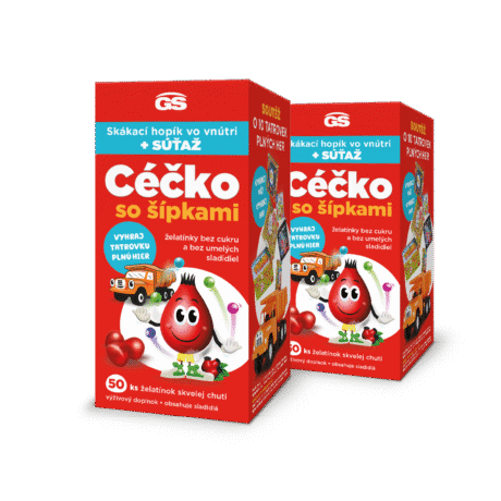 GS Céčko želatínky bez cukru so šípkami, 2× 50 ks, súťažné balenie 2025