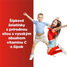 GS Céčko želatínky bez cukru so šípkami, 50 ks
