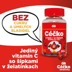 GS Céčko želatínky bez cukru so šípkami, 50 ks