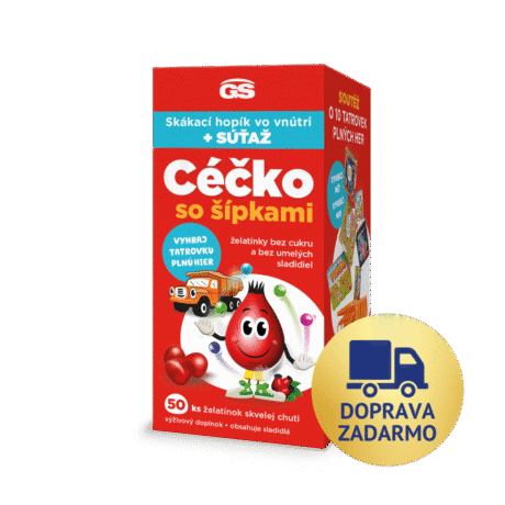 GS Céčko želatínky bez cukru so šípkami, 50 ks, súťažné balenie 2025