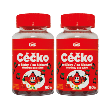 GS Céčko želatínky bez cukru so šípkami, 2× 50 ks