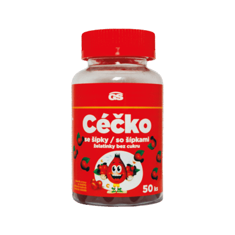 GS Céčko želatínky bez cukru so šípkami, 50 ks
