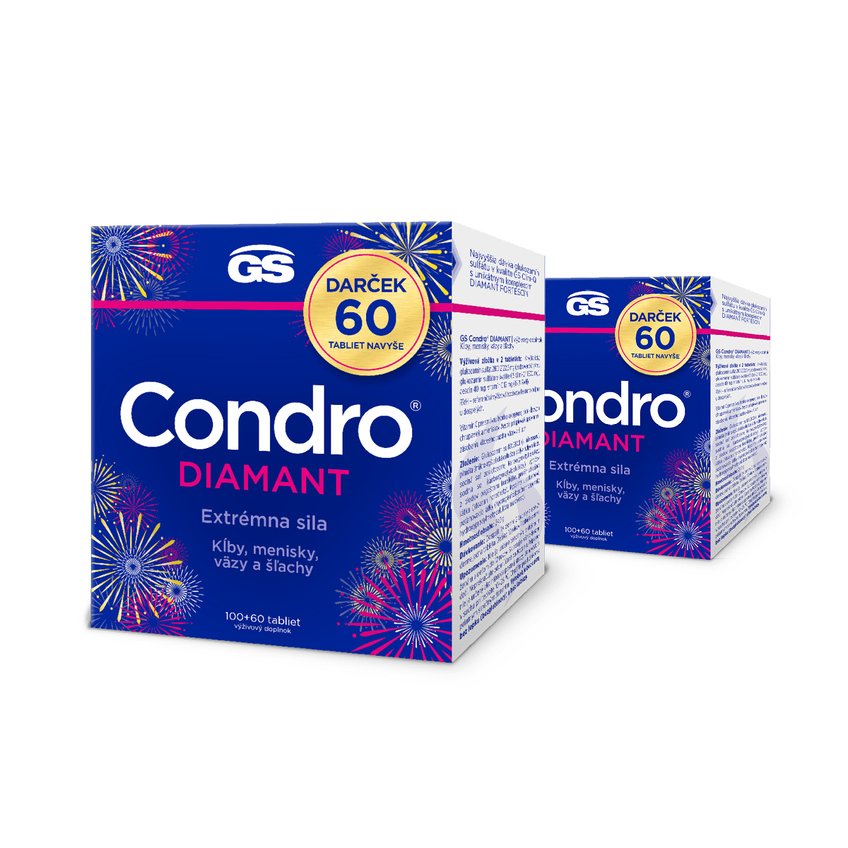 GS Condro® Diamant, 2× 160 tabliet, darčekové balenie 2025