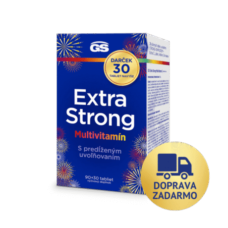 GS Extra Strong Multivitamín, 90 + 30 tabliet, darčekové balenie 2025