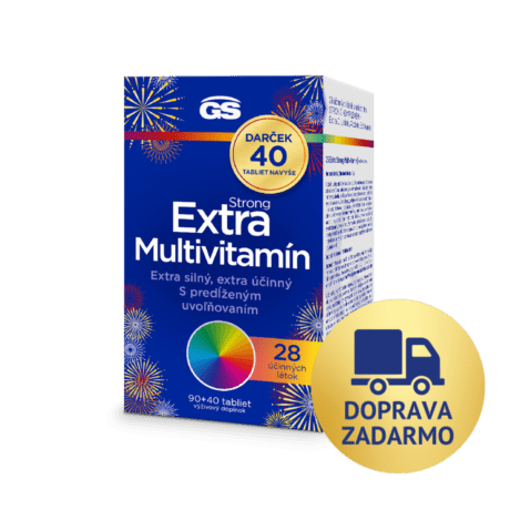 GS Extra Strong Multivitamín, 90 + 40 tabliet, darčekové balenie 2026