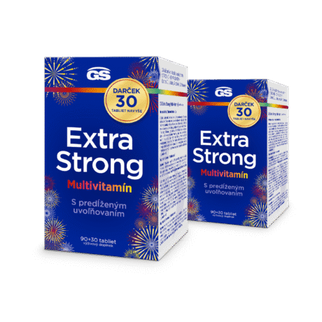 GS Extra Strong Multivitamín, 2× 120 tabliet, darčekové balenie 2025