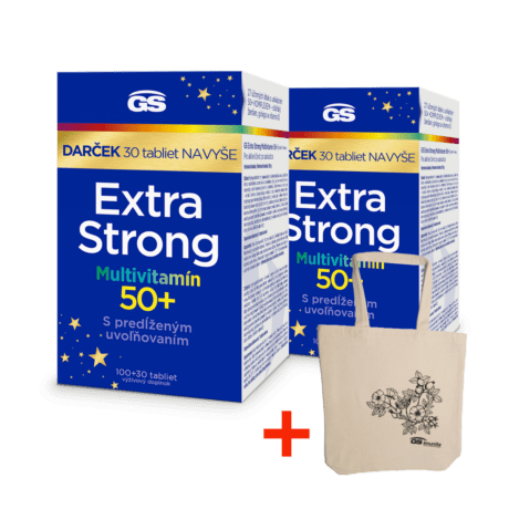 GS Extra Strong Multivitamín 50+, 2× 130 tabliet, darčekové balenie 2023