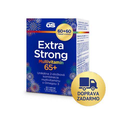 GS Extra Strong Multivitamín 65+, 60 tabliet a 60 kapsúl, darčekové balenie 2025