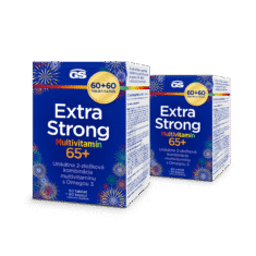 GS Extra Strong Multivitamín 65+, 2× 60 tabliet a 2× 60 kapsúl, darčekové balenie 2025