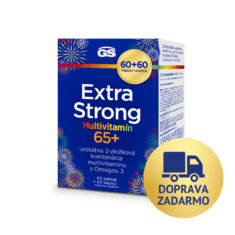GS Extra Strong Multivitamín 65+, 60 tabliet a 60 kapsúl, darčekové balenie 2026
