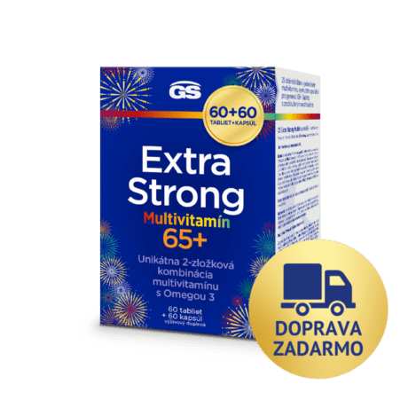 GS Extra Strong Multivitamín 65+, 60 tabliet a 60 kapsúl, darčekové balenie 2026