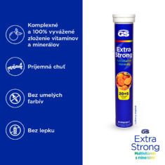 GS Extra Strong Multivitamín s minerálmi šumivý pomaranč, 20 + 5 tabliet