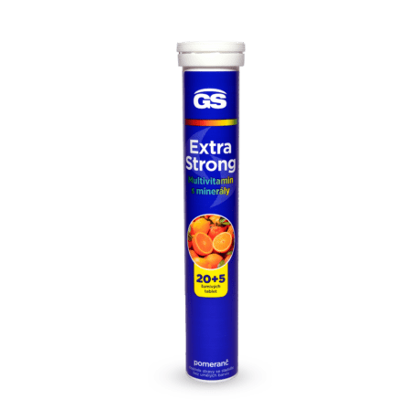 GS Extra Strong Multivitamín s minerálmi šumivý pomaranč, 20 + 5 tabliet