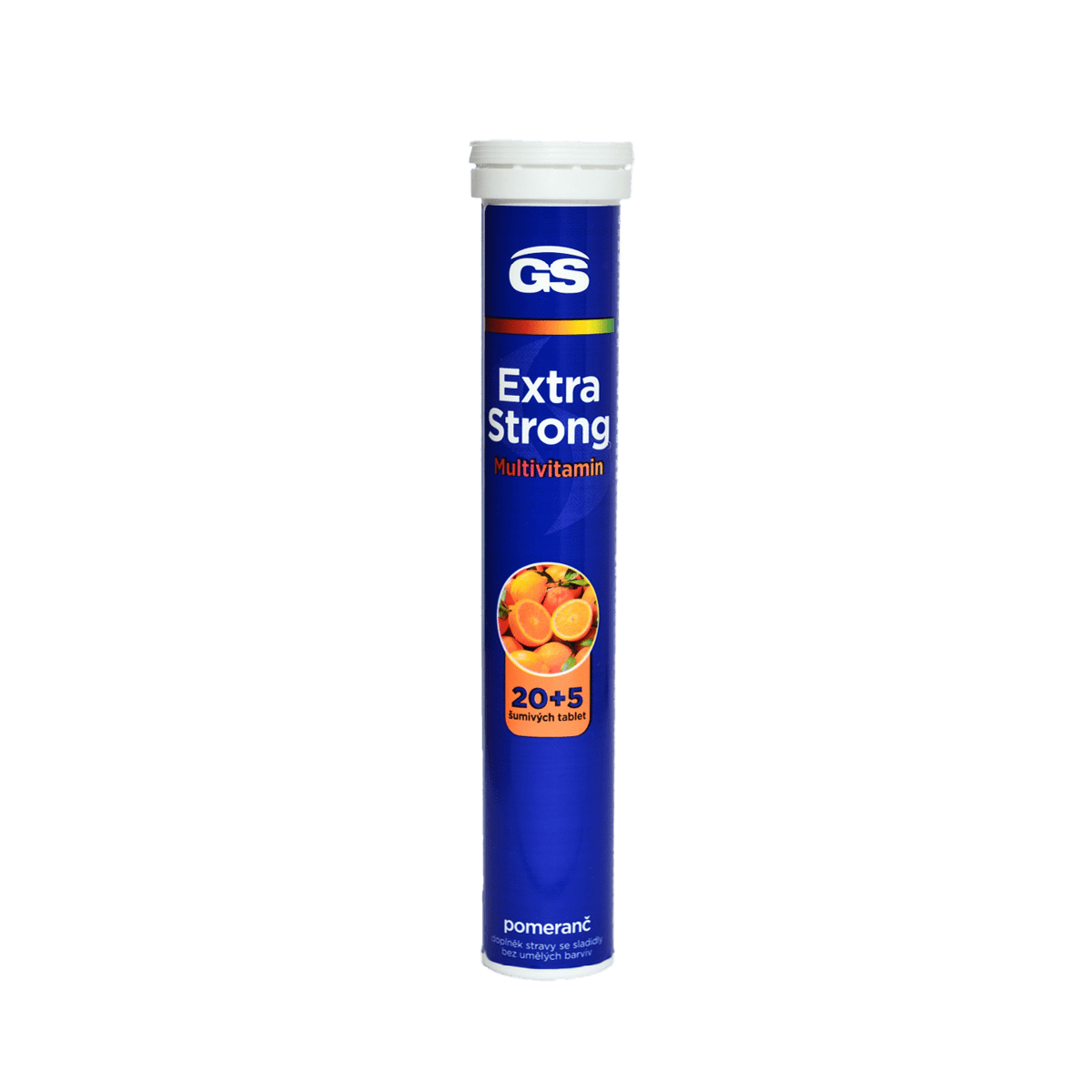 GS Extra Strong Multivitamín šumivý pomaranč, 20 + 5 tabliet
