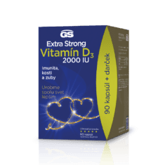 GS Extra Strong Vitamín D3 2000 IU, 90 kapsúl, darčekové balenie 2022