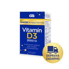 GS Vitamín D3 2000 IU, 90 + 30 kapsúl, darčekové balenie 2023